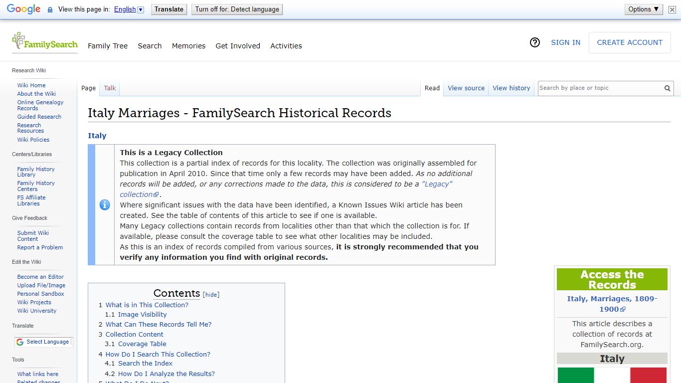 Italy Marriages - FamilySearch Historical Records ...